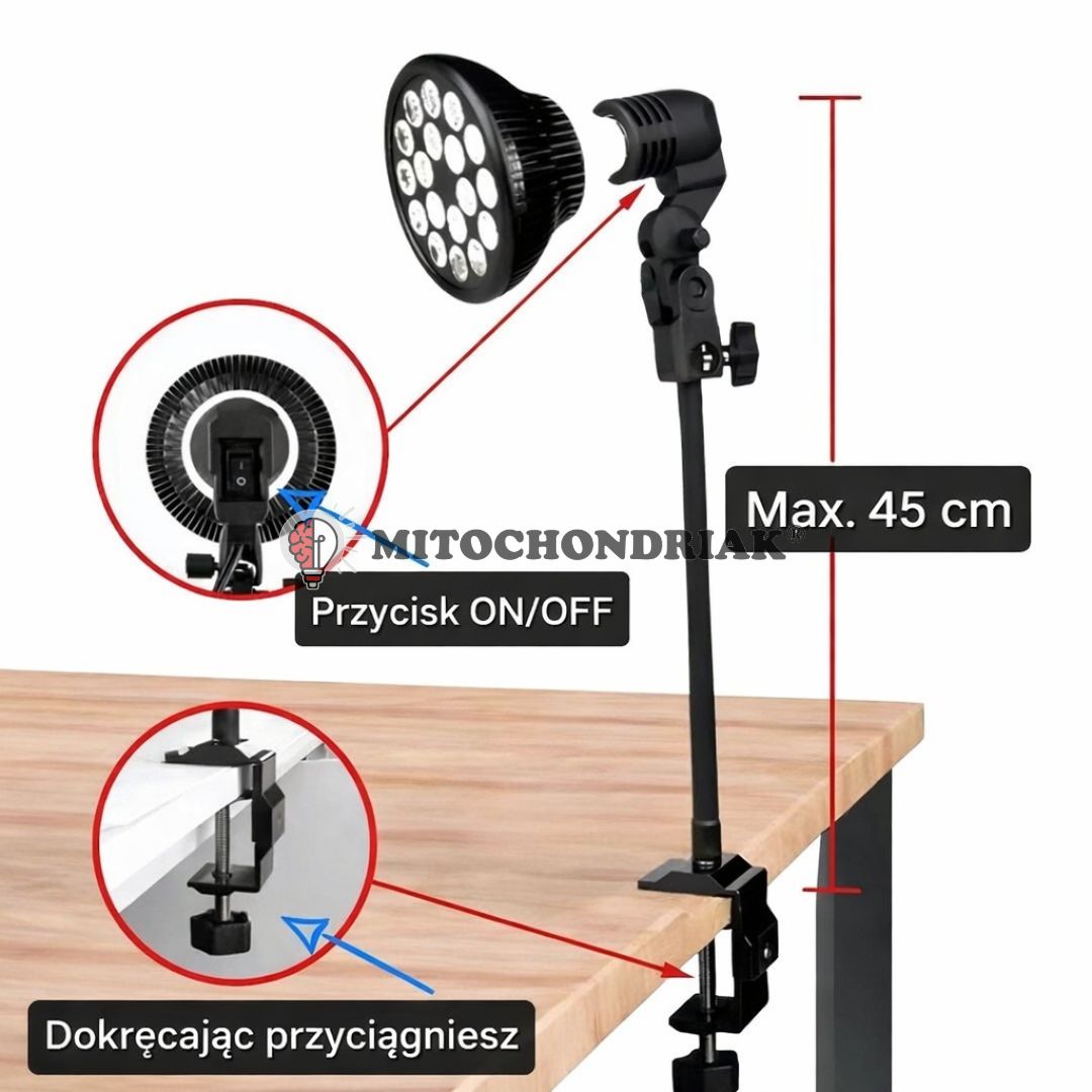 Mitochondriak - red, nir and UV light therapy devices, blue light blocking glasses and indoor lightning solutions
